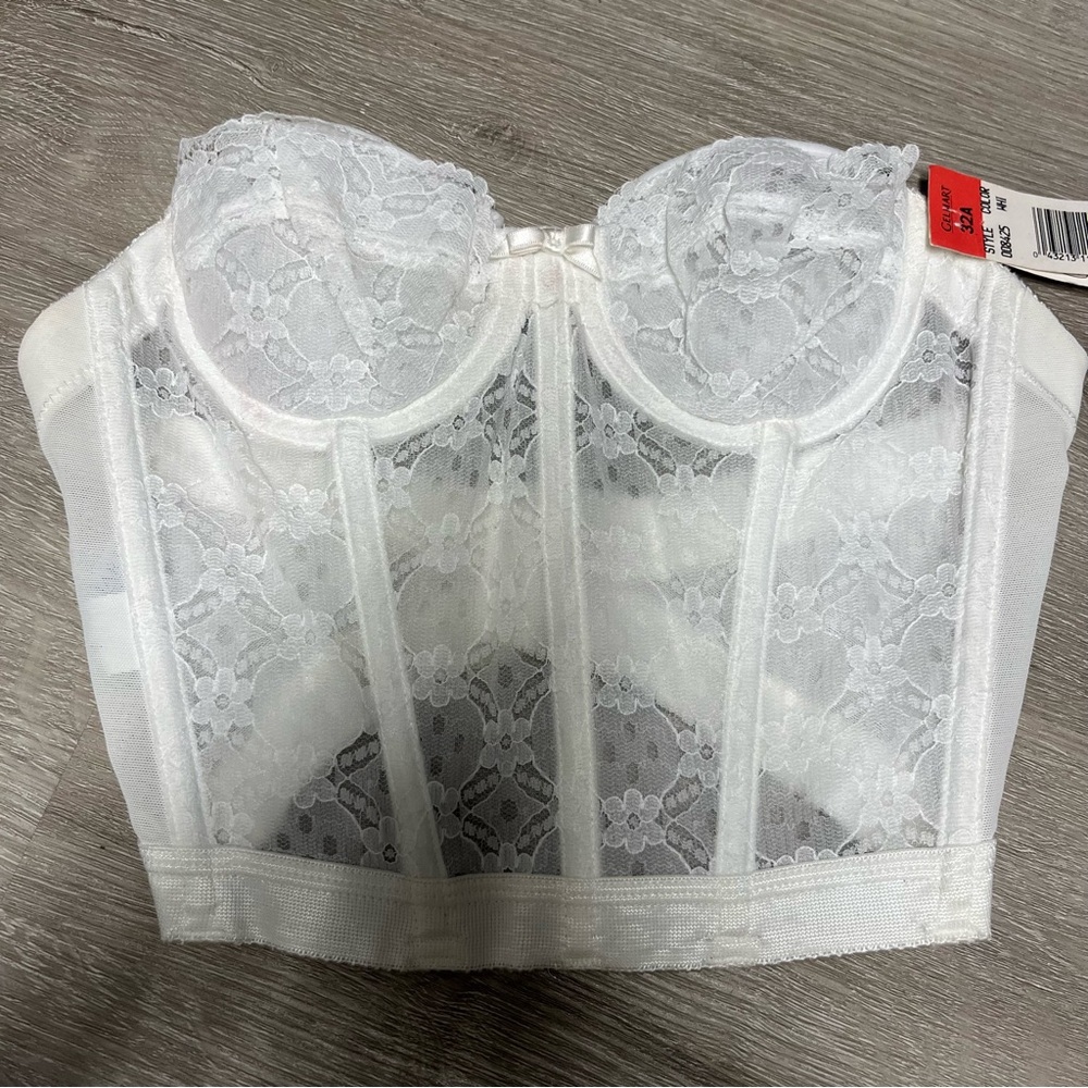 vintage white lace corset by gelmart size 32A Y2K/2000s new with tags